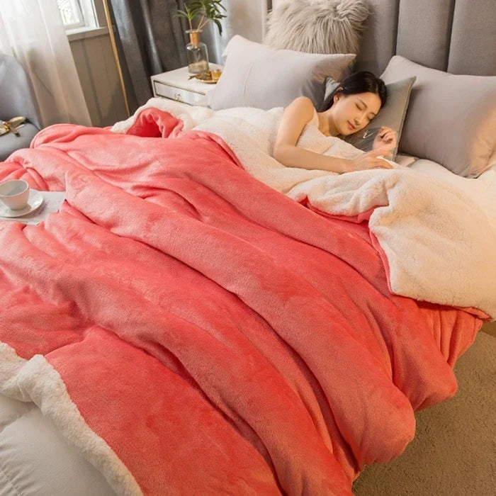 Double Sided Lamb Fluff Blanket