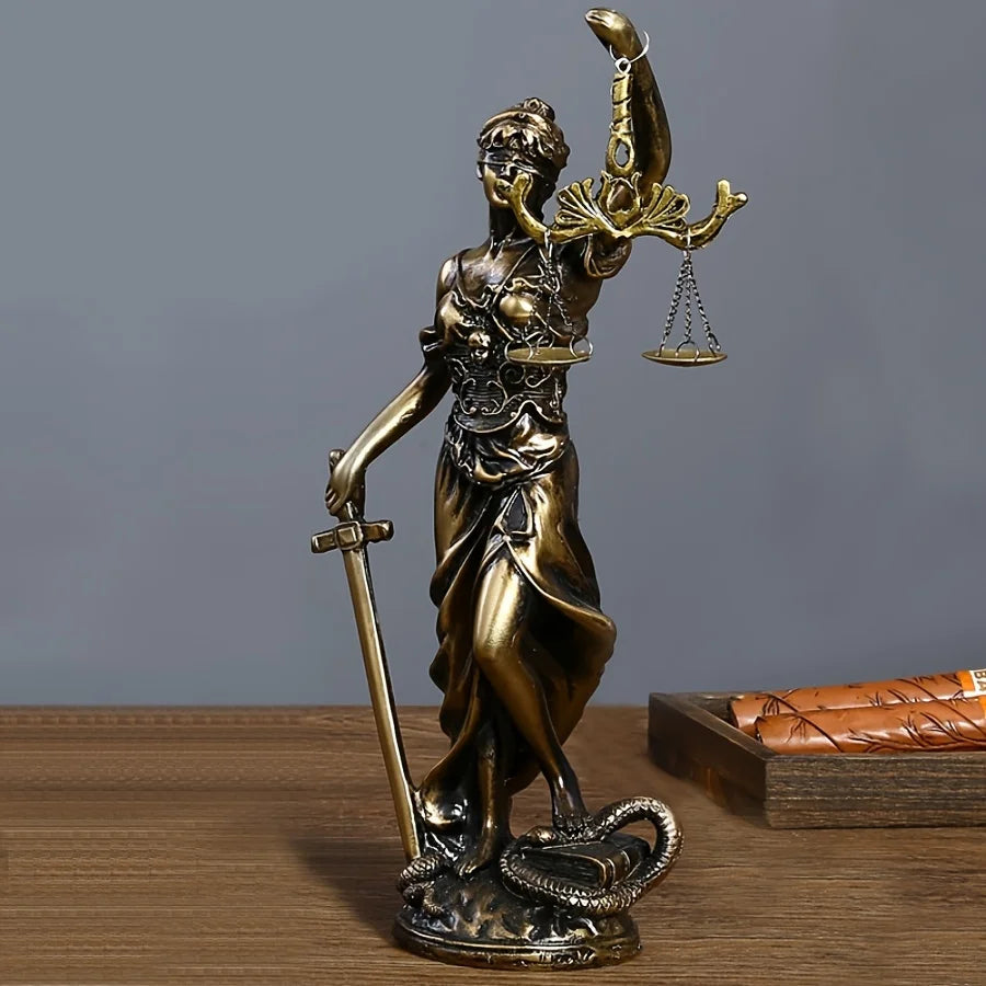 Lady Justice Statue Desk Ornament