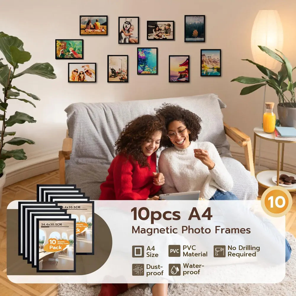 Magnetic A4 Photo Frames 10 Pack