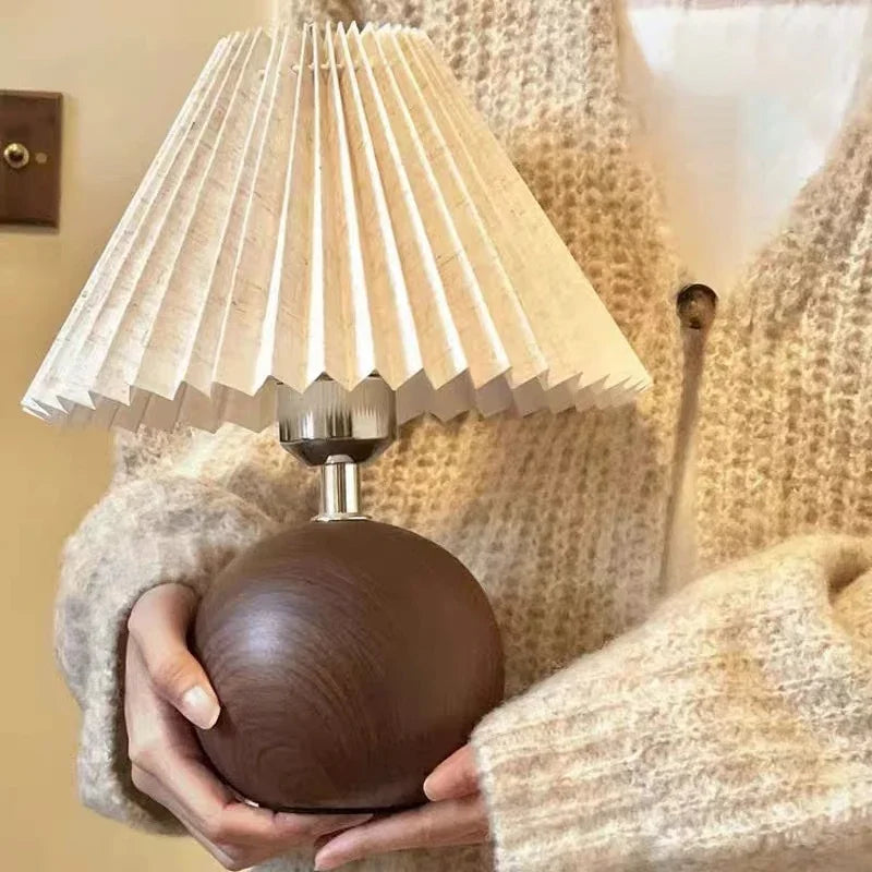 Nordic Pleated Fabric LED Table Lamp