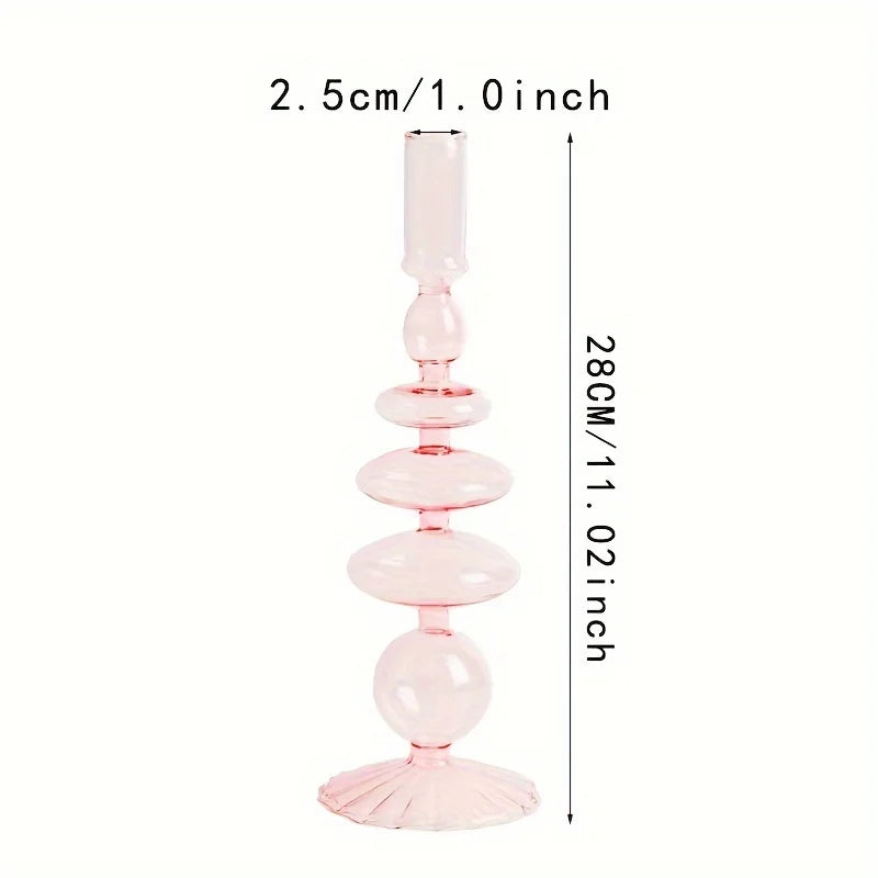 Nordic Glass Candle Holder Vase