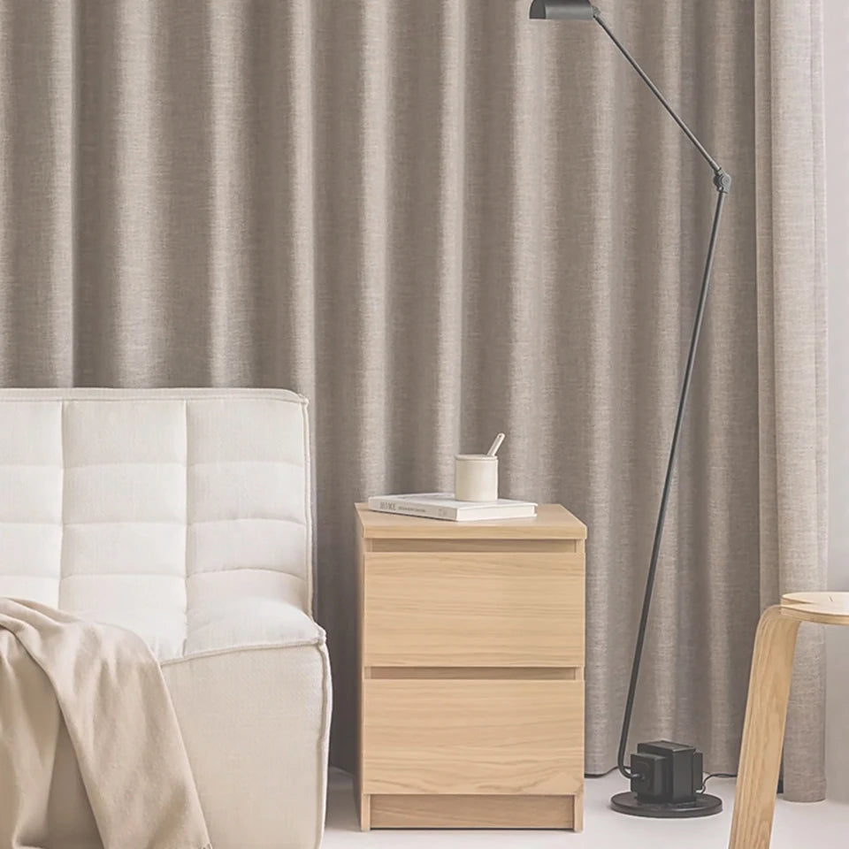 Linen Blackout Curtain Panel
