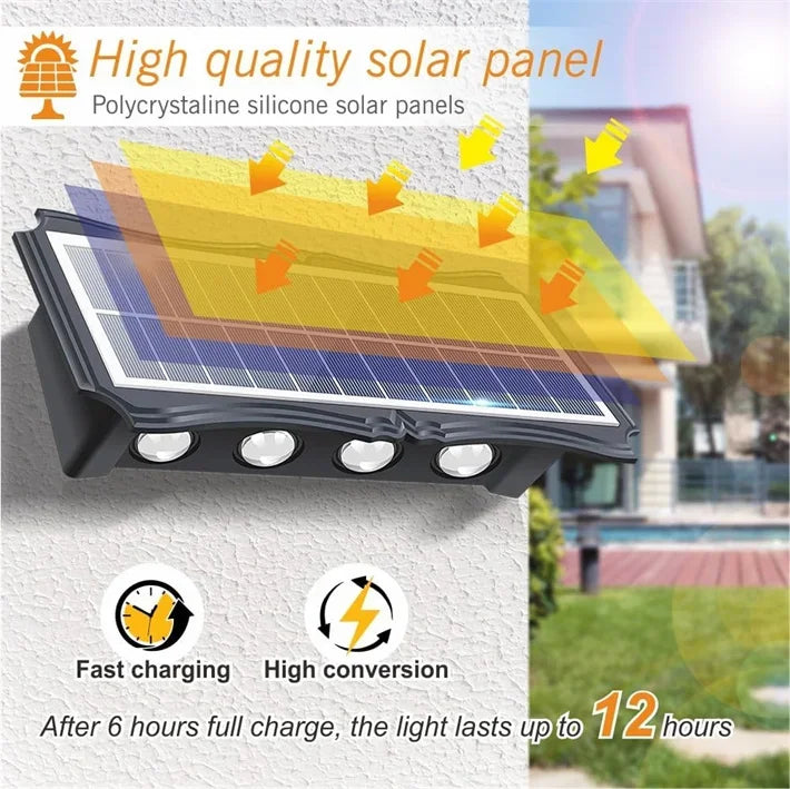 Up & Down Solar Wall Light