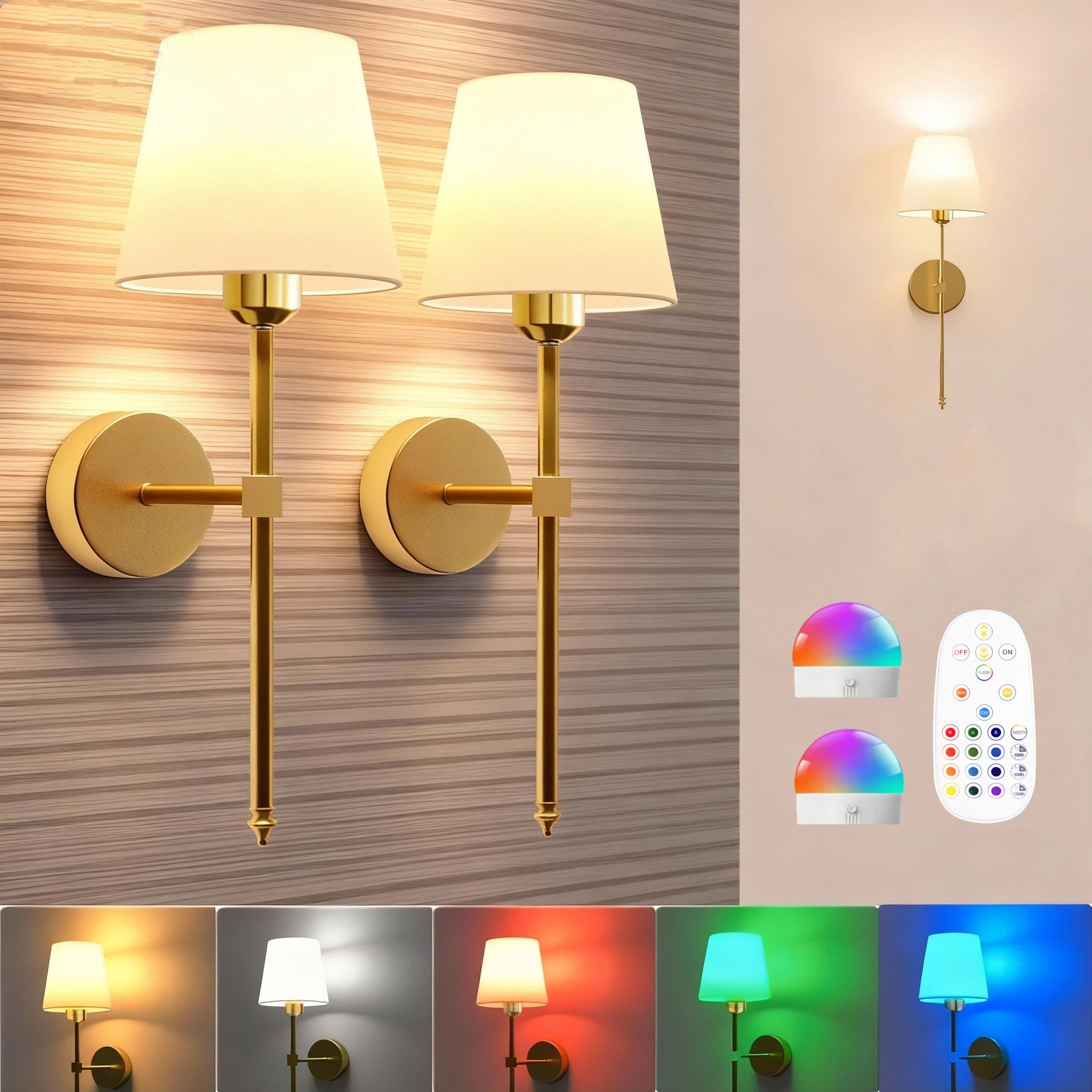 Wireless 10 Color Wall Lamp