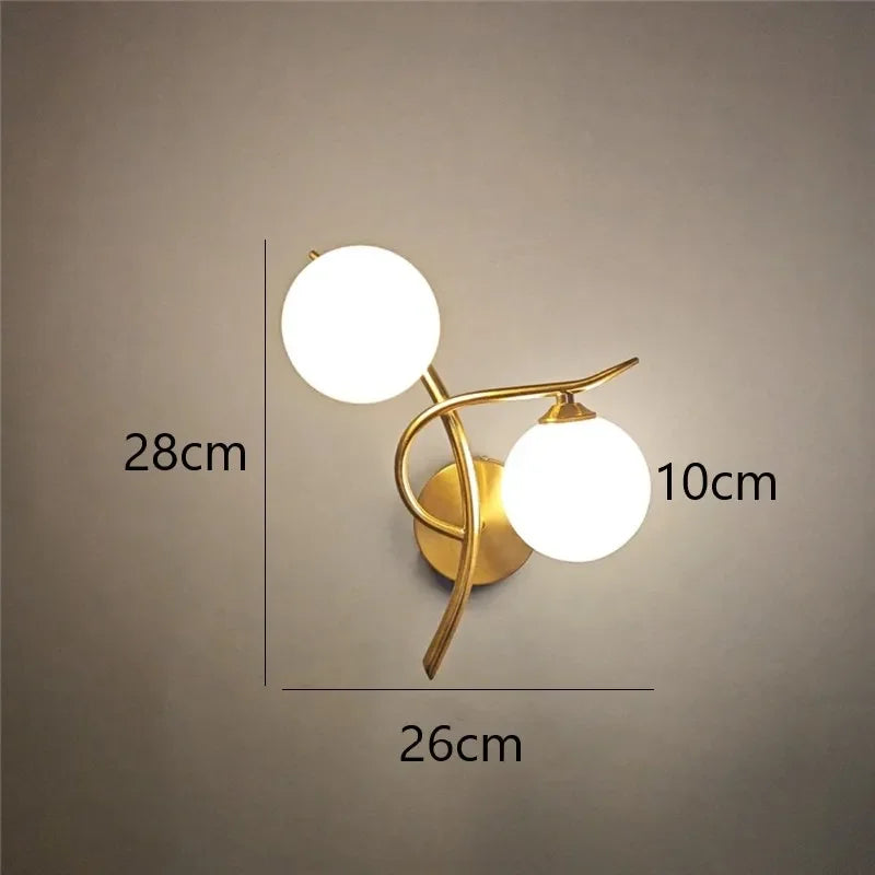 Twin Globe Iron Wall Lamp