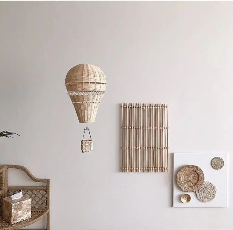 Rattan Hot Air Balloon Decor Hand-woven Wall Hanging Decor