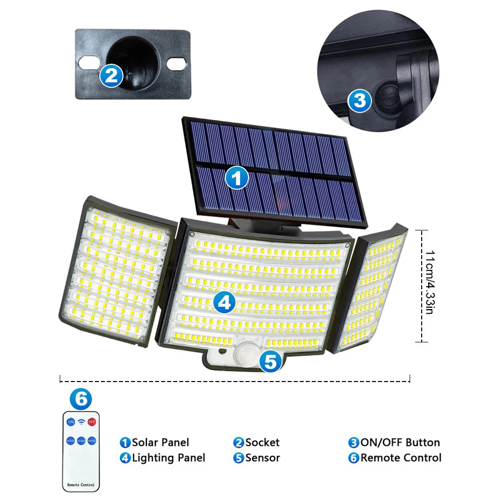 Solar Motion Sensor Security Light