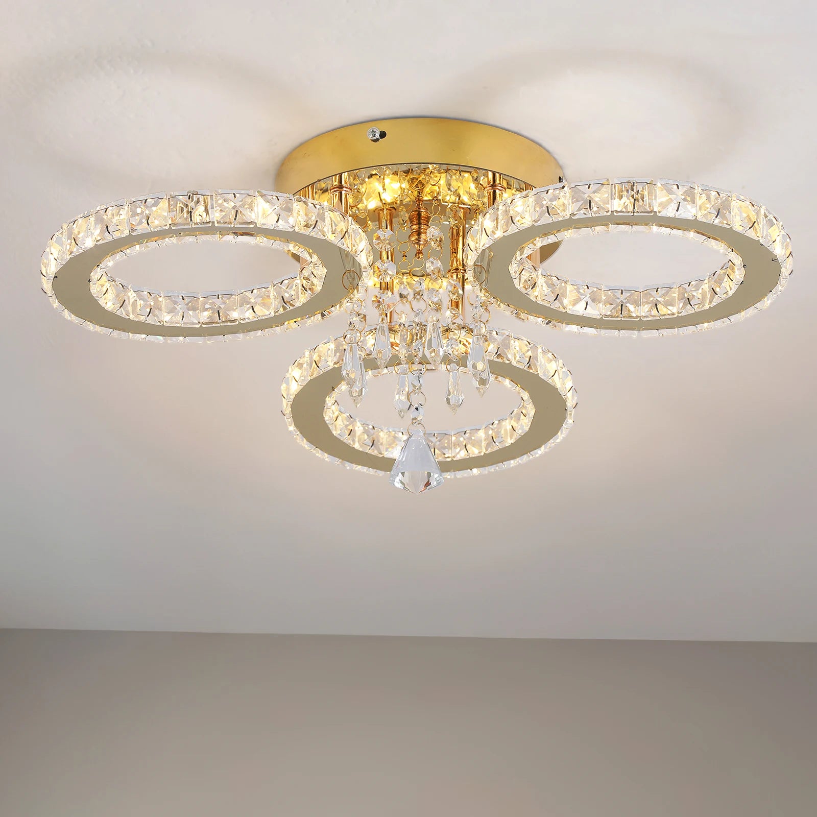 Gold Crystal Ceiling Chandelier