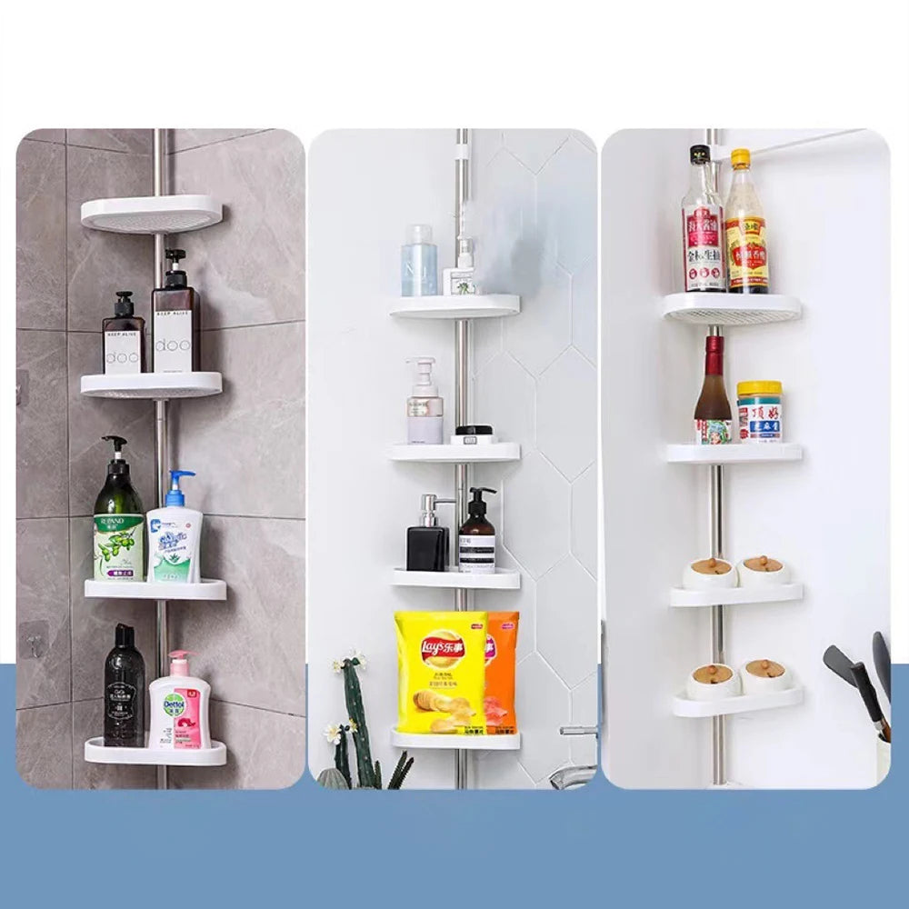 Tension Pole Corner Shower Organizer