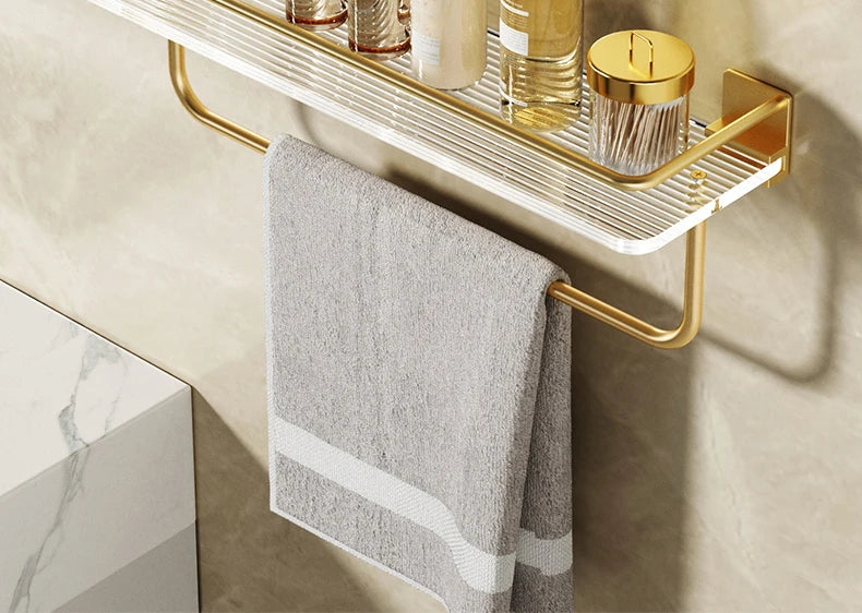 Punch-free Acrylic Bathroom Shelf