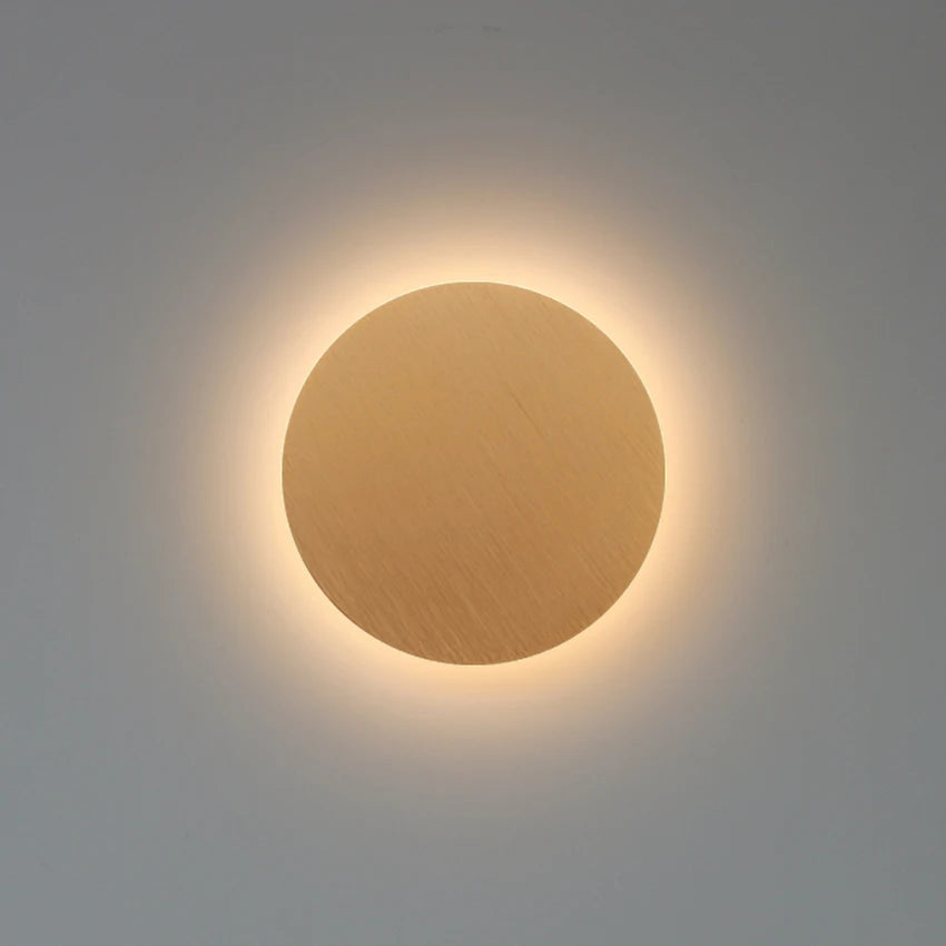 Modern Round Wall Lamp 15cm/20cm LED Black/White/Gold Aluminum Acrylic