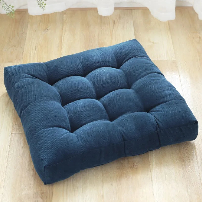 Corduroy Tufted Square Floor Cushion
