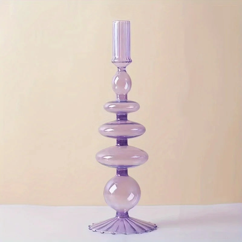Nordic Glass Candle Holder Vase