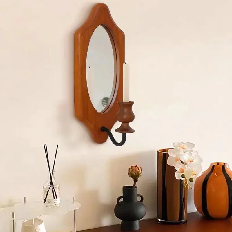 Vintage Solid Wood Wall Mirror