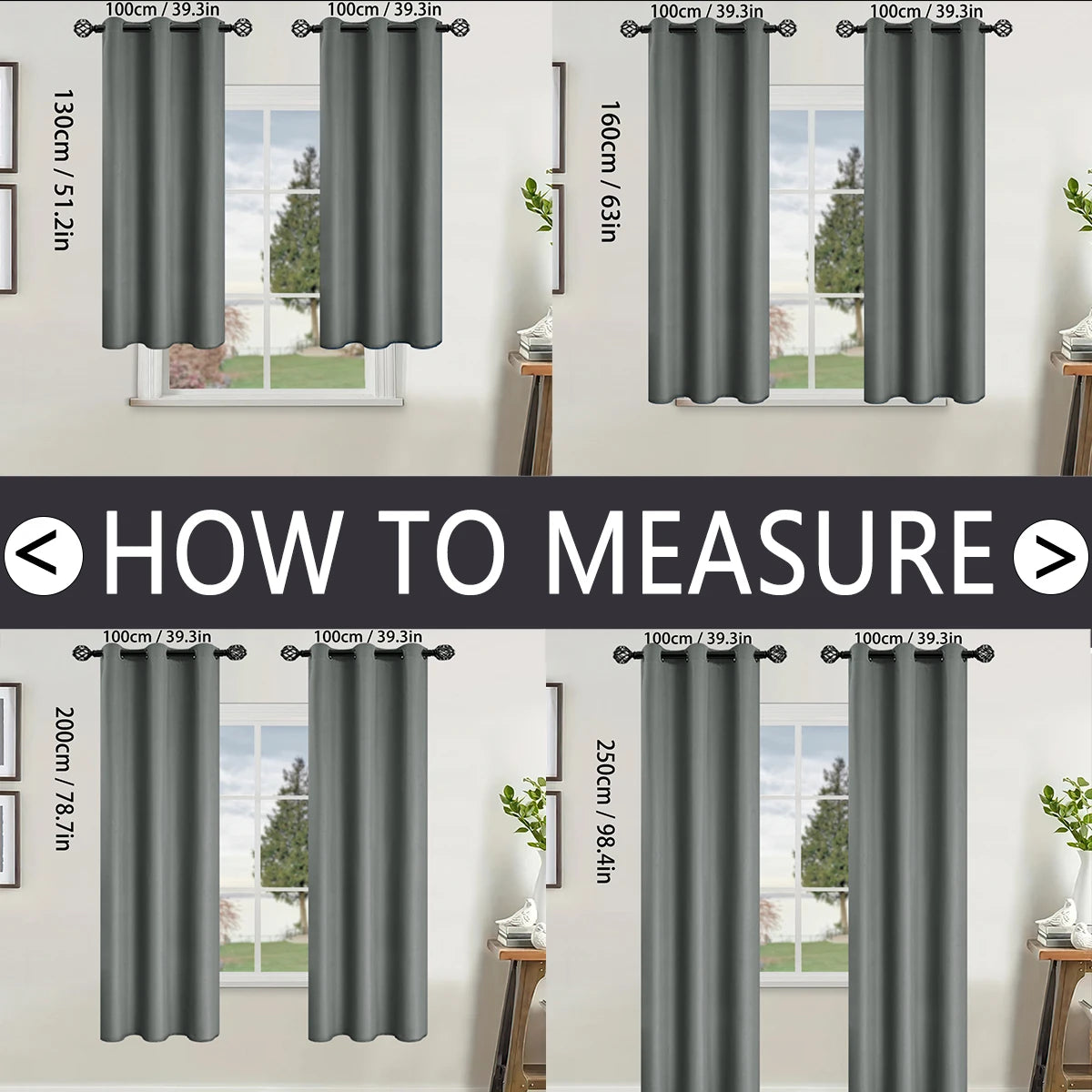 2pcs Modern 100% Blackout Curtain with Coated Lining, Curains