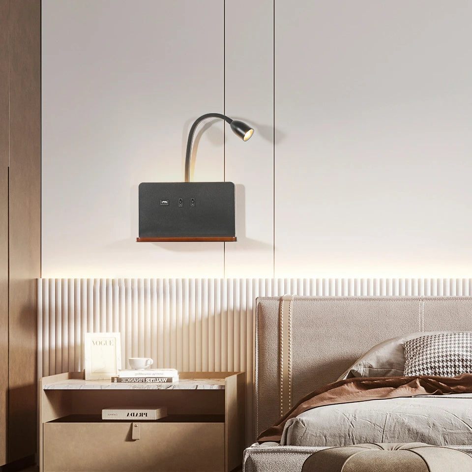 Wall Lamp With USB Charging