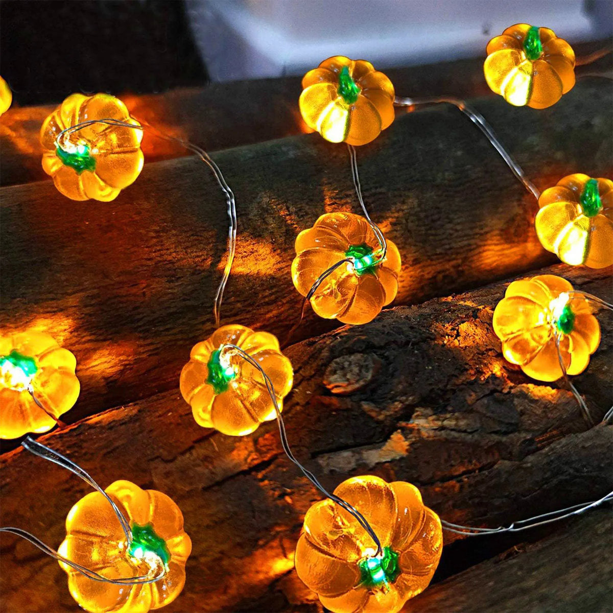 Pumpkin and Eyeball LED String Lights