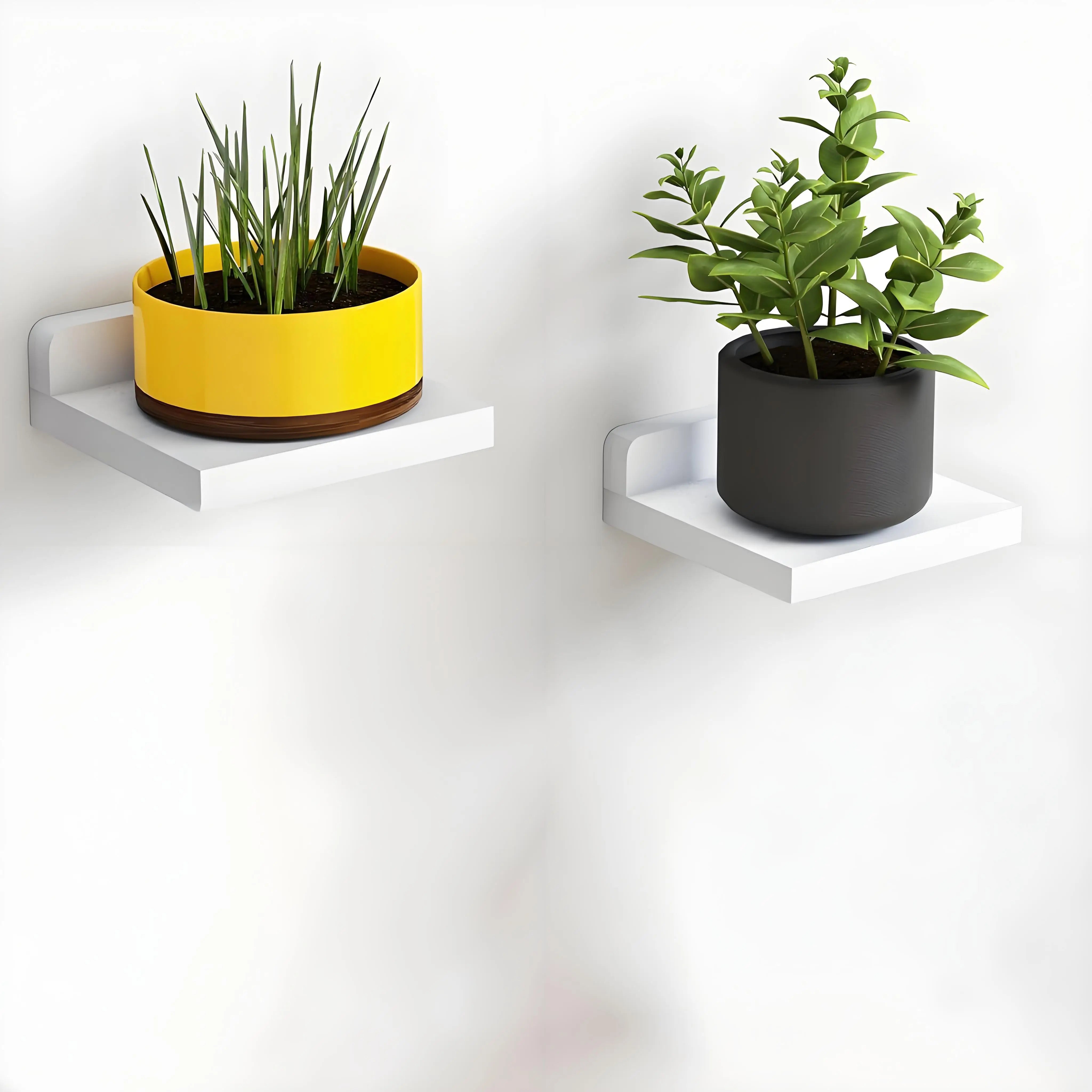 White Floating Wall Shelves, Set of 2 or 4
