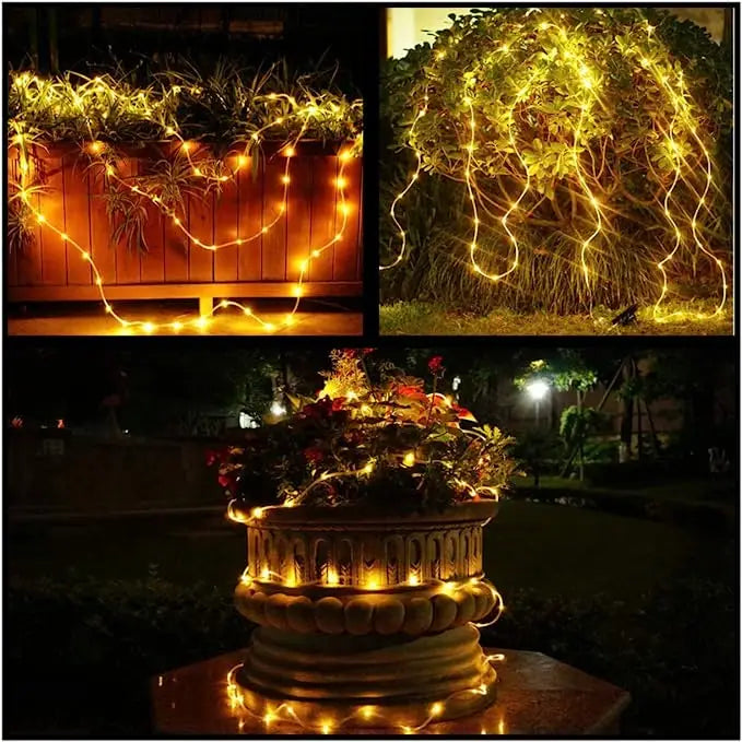 Solar Rope Garland String Lights