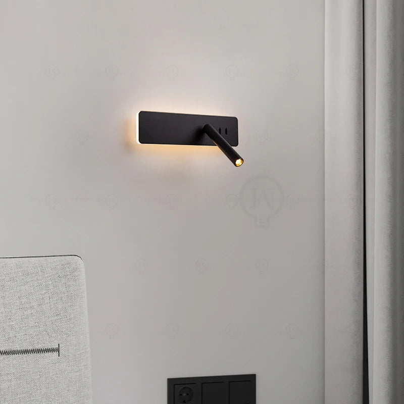 White Swivel Bedside Wall Lamp