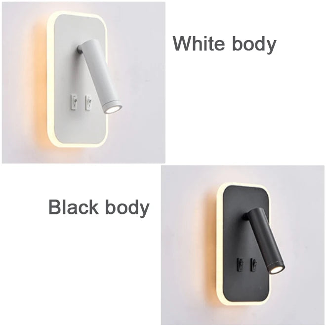 LED Wall Light 220V AC Backlight Rotating Adjustable Spotlight