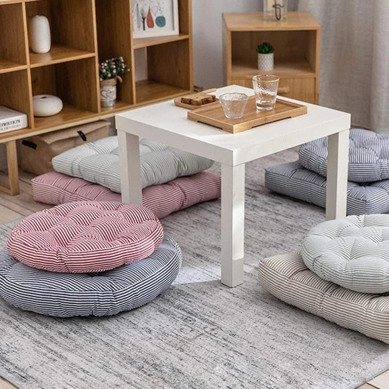 Oversized Floor Seat Pillow Cotton Linen Chair Cushions Meditation Yoga Thickened Square Windows Pad for Adults Seating Pillows