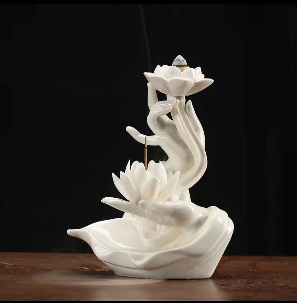 Buddha Hand Lotus Backflow Incense Stand