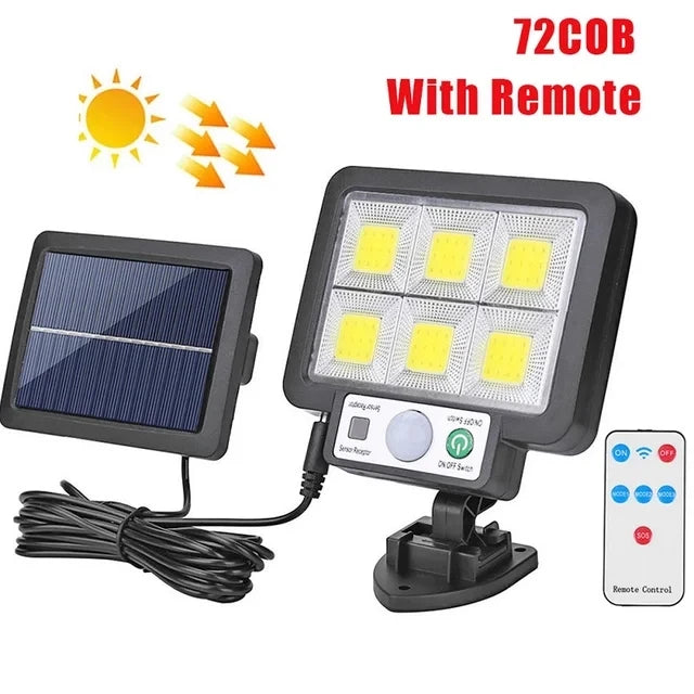 Solar Motion Sensor Wall Light With Remote
