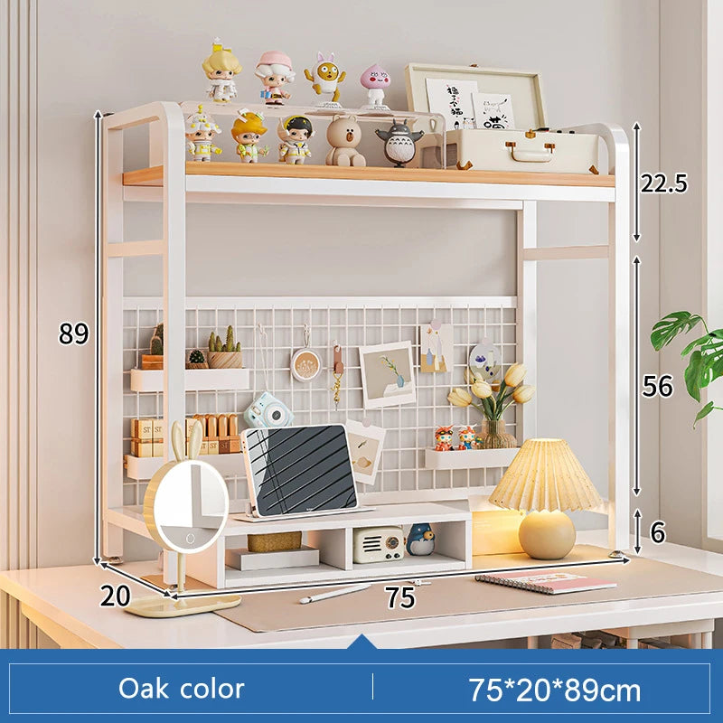 Grid Bookshelf Desktop Storage Rack