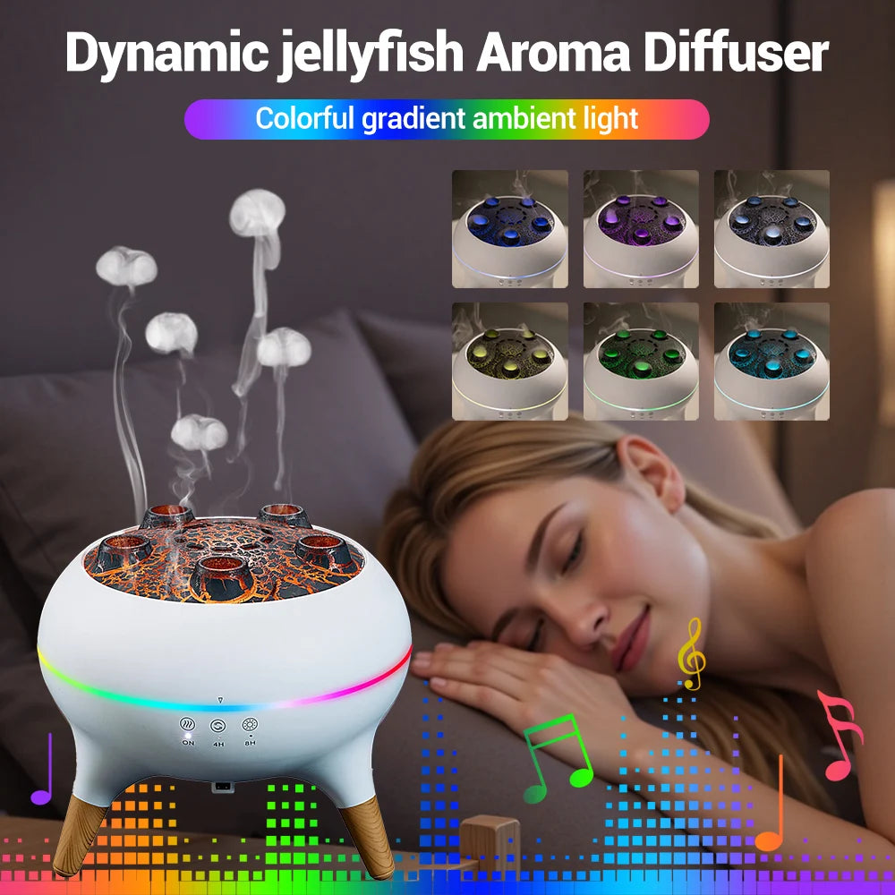 Dynamic Jellyfish Air Humidifier 250ml Essential Oil Diffuser Remote