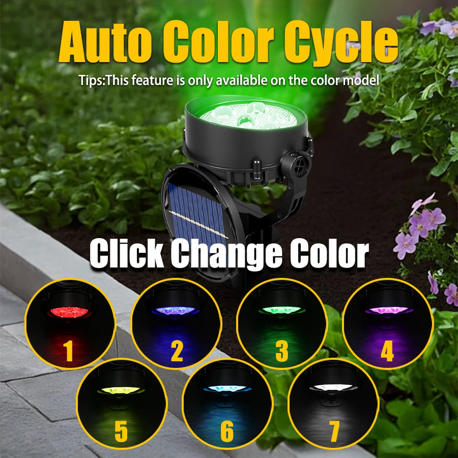 Adjustable Solar Landscape Spotlight