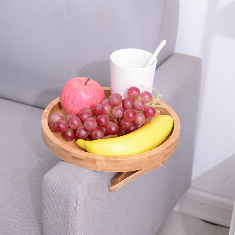 Bamboo Sofa Armrest Clip On Tray
