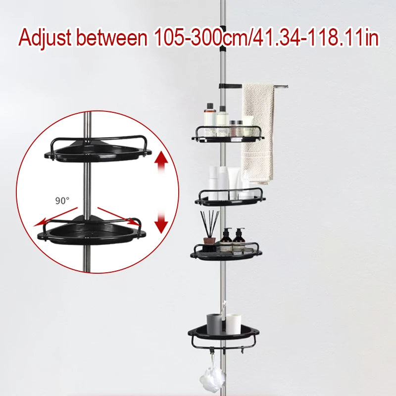 Telescopic Corner Shower Storage Rack