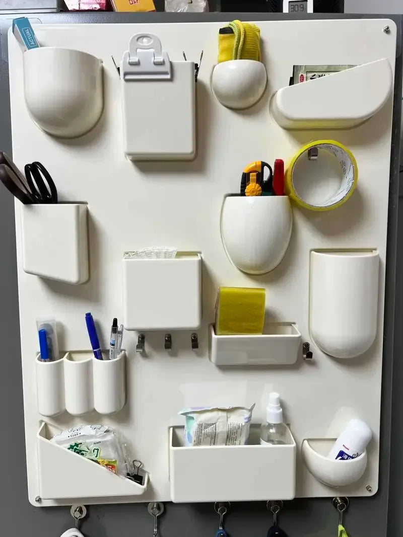 Wall Mounted Storage Rack with Hooks