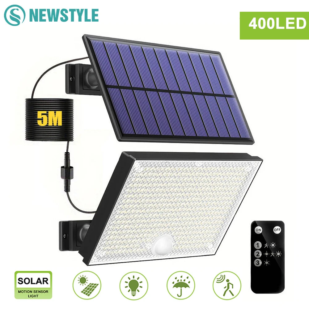 Solar Motion Sensor Security Flood Light