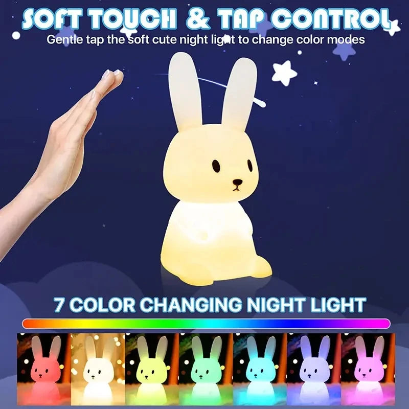 Silicone Rabbit Night Light