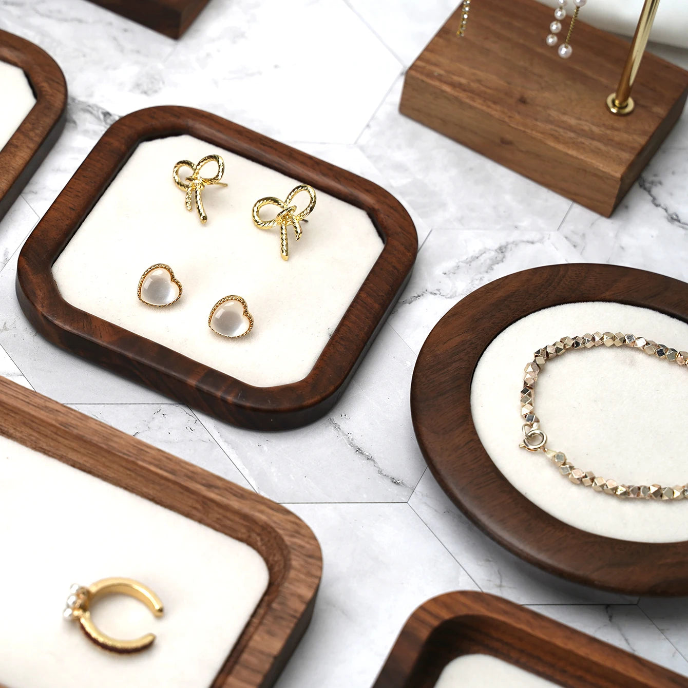 Solid Wood Jewelry Display Tray