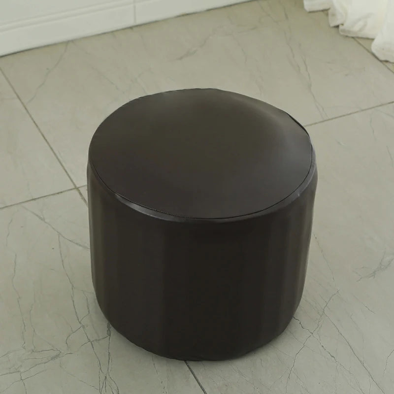 Stretch PU Leather Ottoman Cover