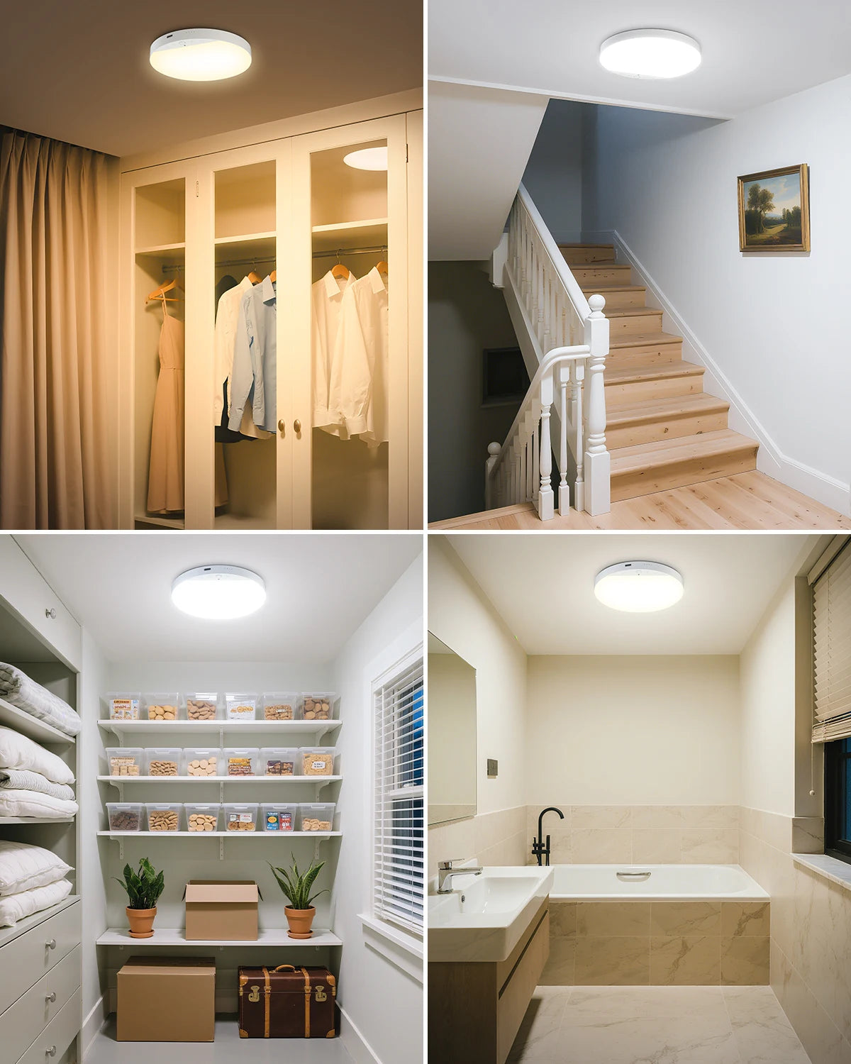 8W Rechargeable Motion Sensor Ceiling Light with Remote 5000mAh battery