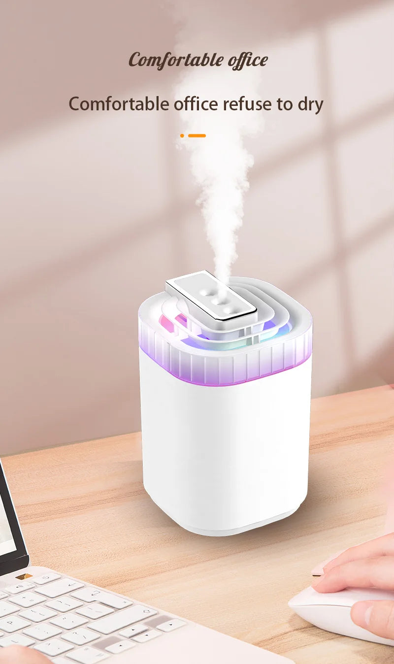 3L Ultrasonic Air Humidifier Cool Mist Humidifier with Night Light