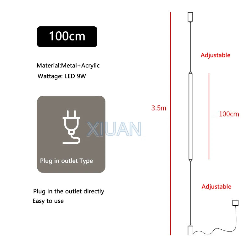 Italian Line Acrylic Floor Lamp