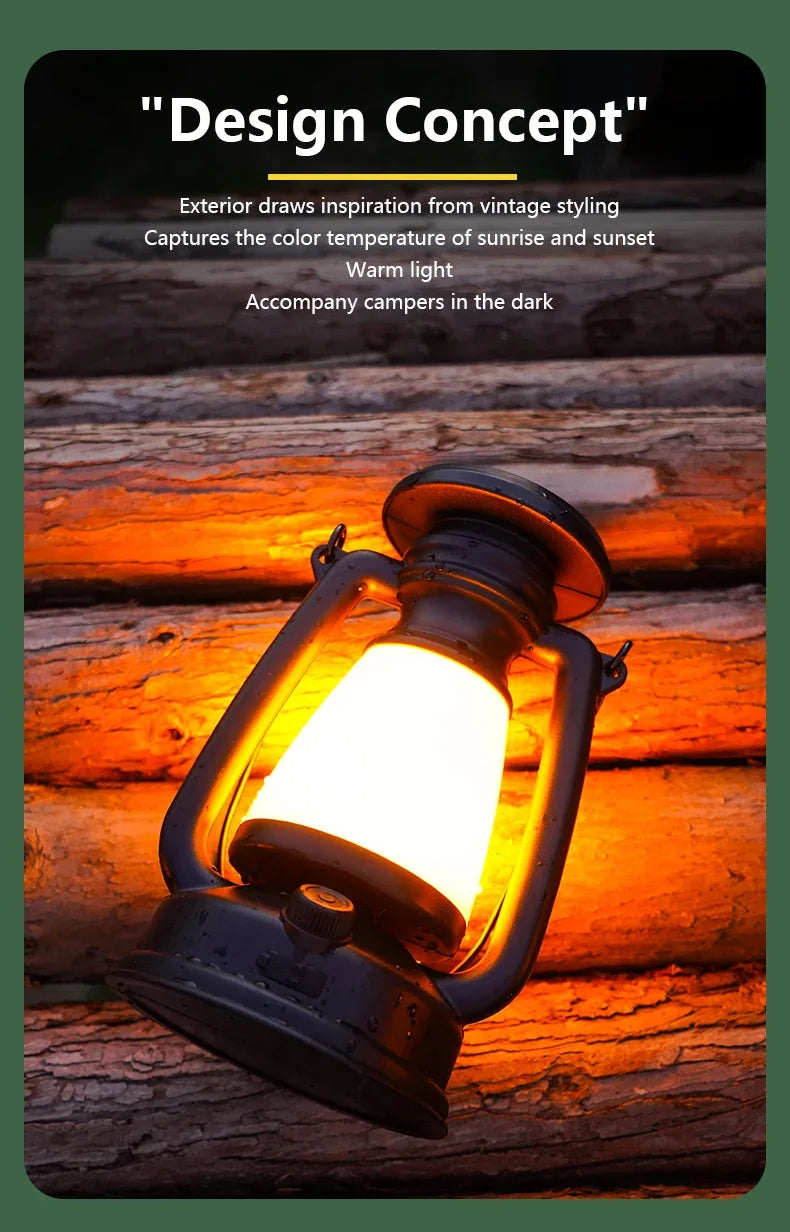 USB Rechargeable Camping Light Portable Camping Lanterns Hanging Tent