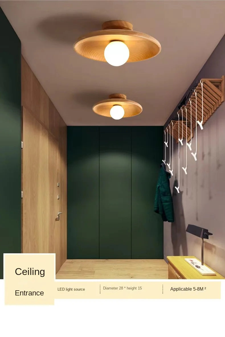 Walnut Wood G9 Ceiling Light