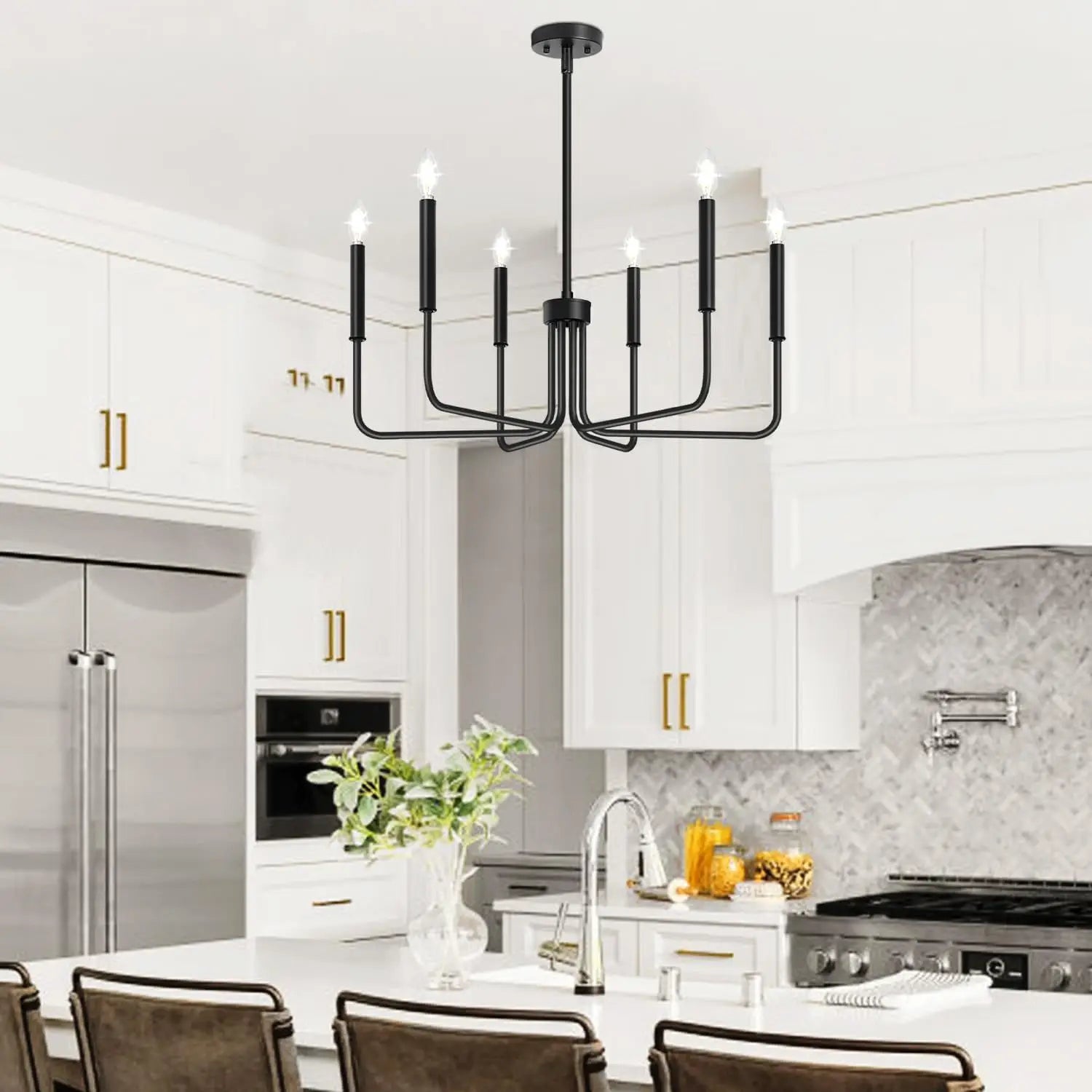 Retro Loft Candle Chandeliers Light Simple Iron Chandelier Pendant