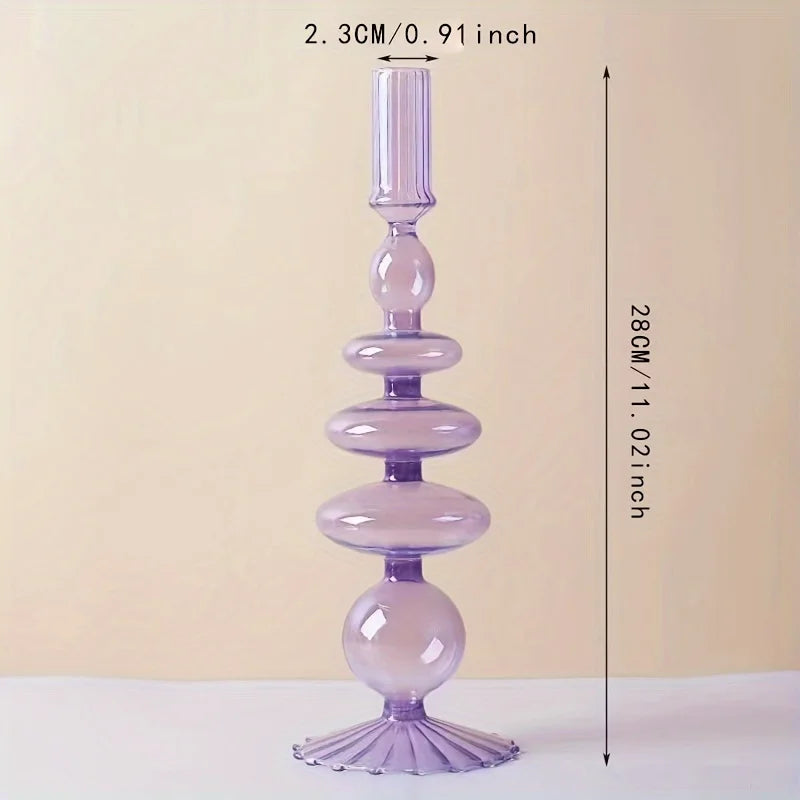 Nordic Glass Candle Holder Vase