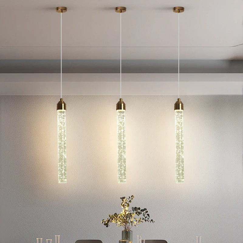 Luxury Gold Crystal Pendant Light