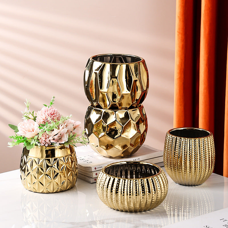 Nordic Geometric Ceramic Planter