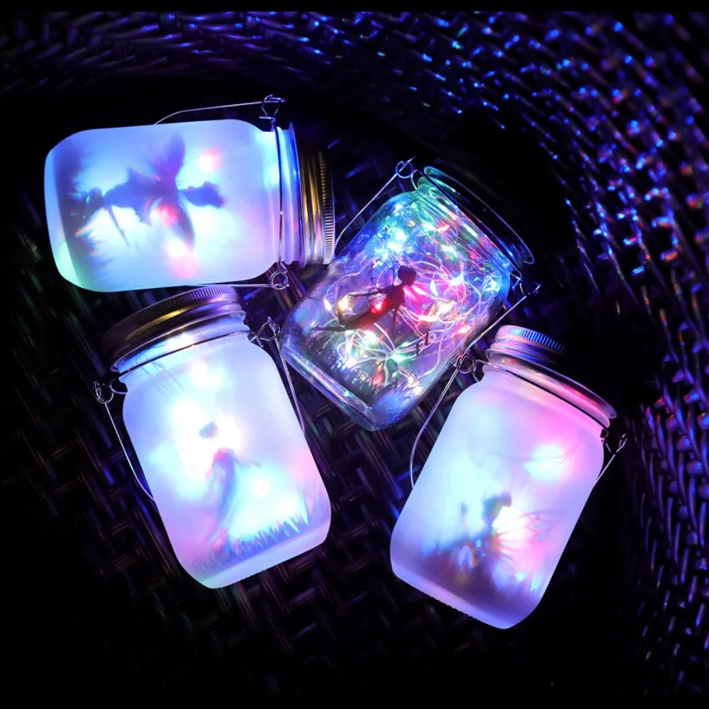 Solar Mason Jar Fairy Light Lantern