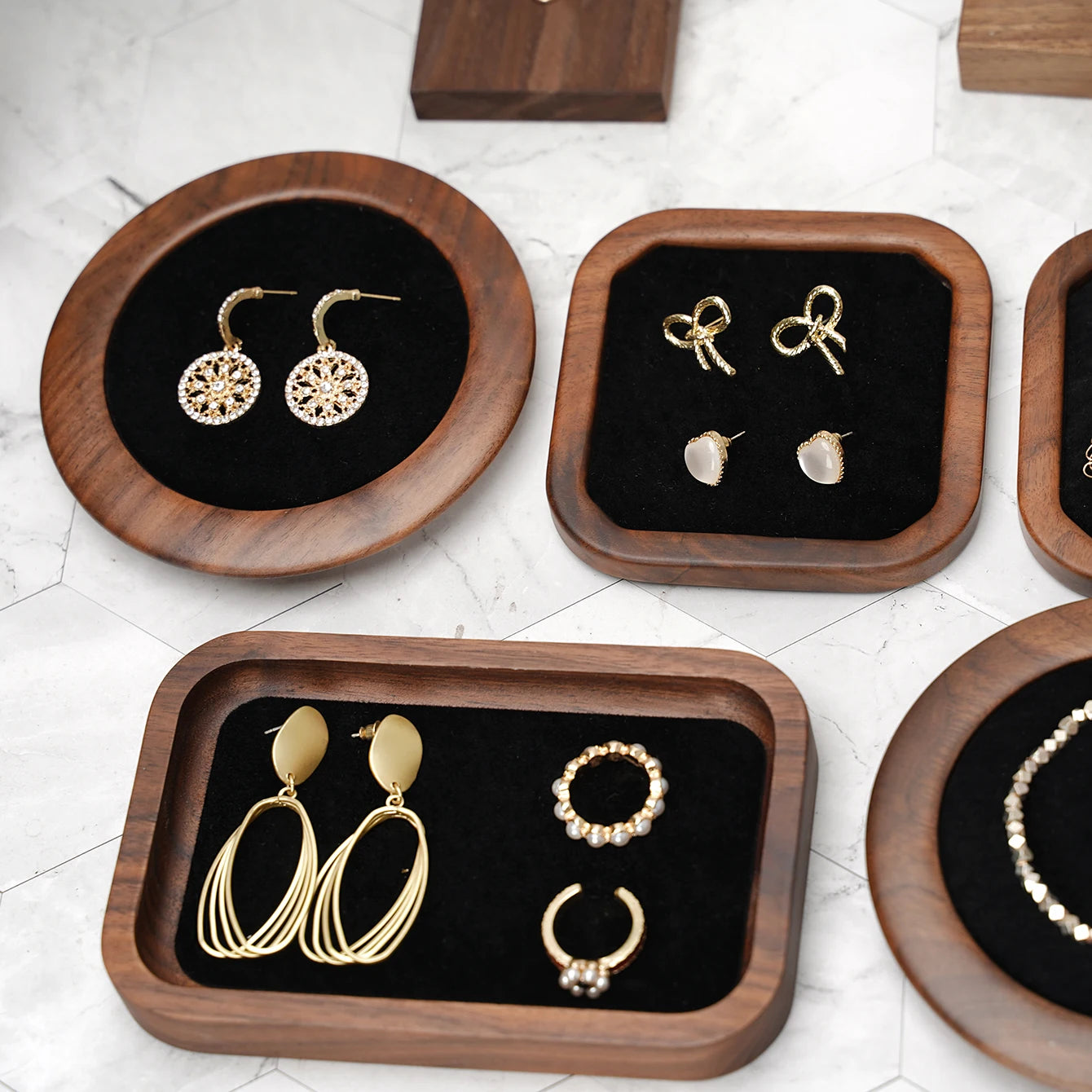 Solid Wood Jewelry Display Tray
