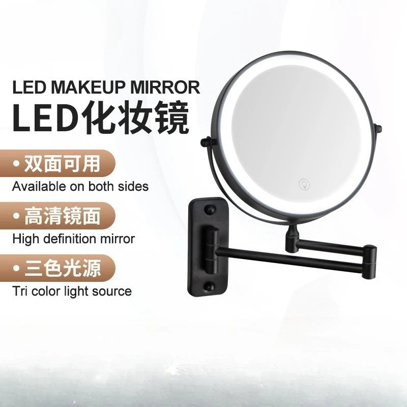 Double Sided Wall Mounted Shower Mirror with Lights